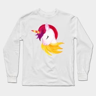 Unicorn , watercolor painting Long Sleeve T-Shirt